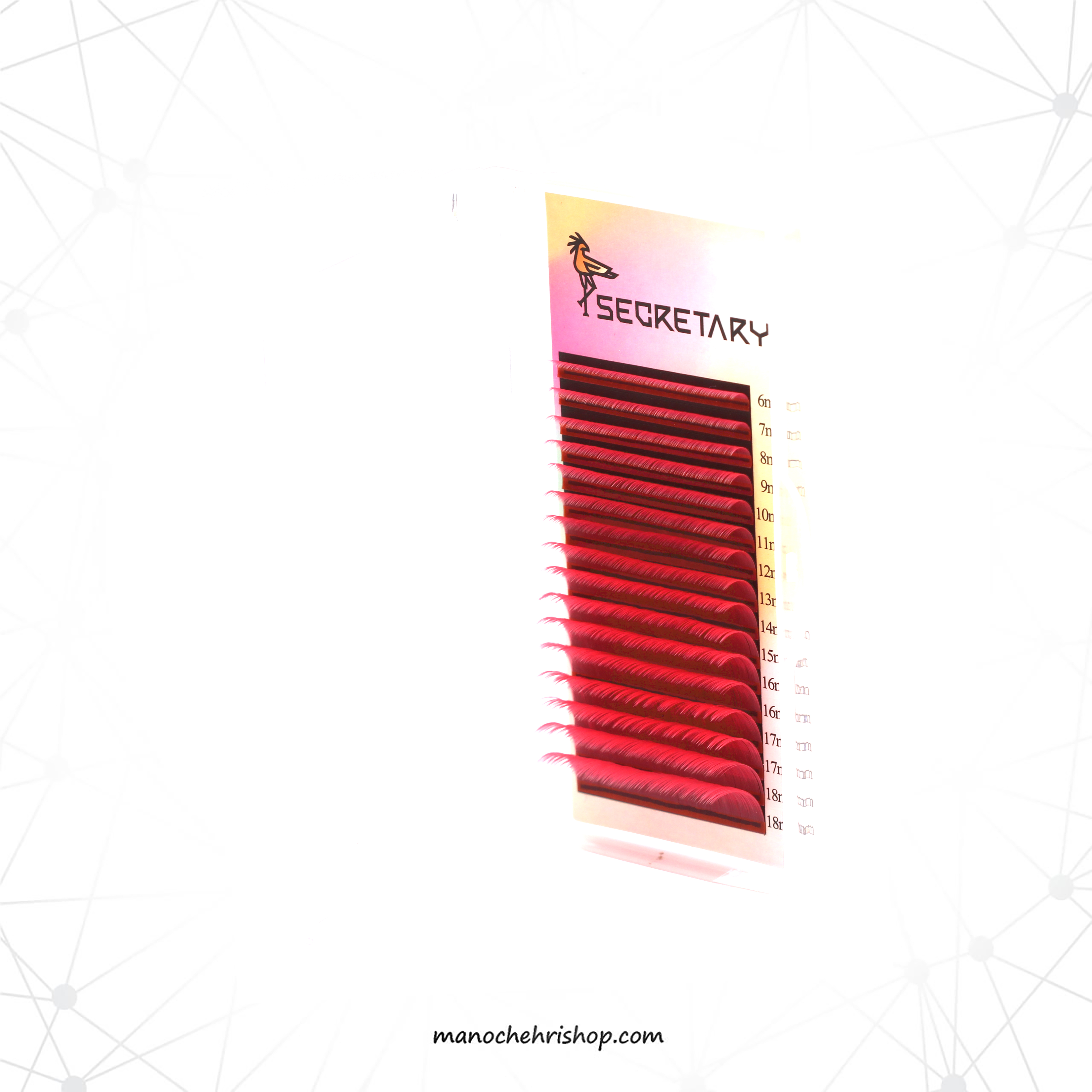 پالت مژه های رنگی سکرتری